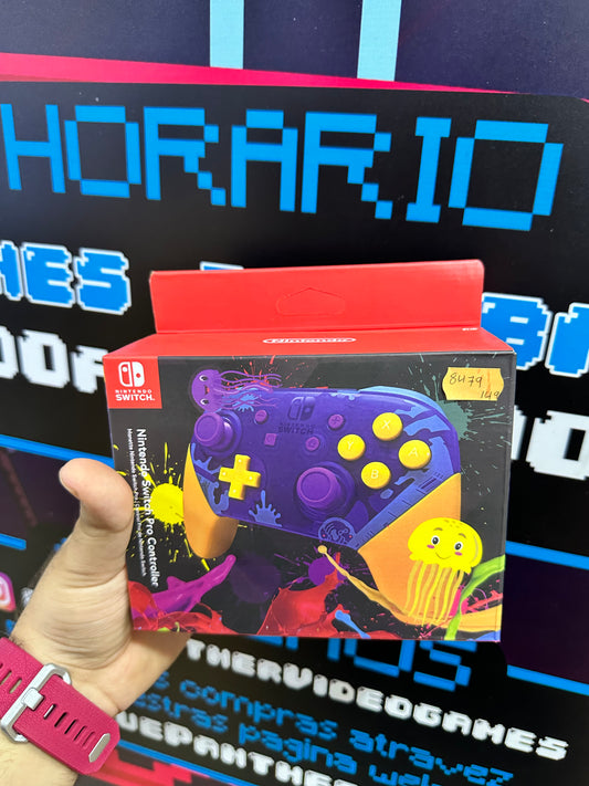 Control Pro Splatoon Morado Nintendo Switch