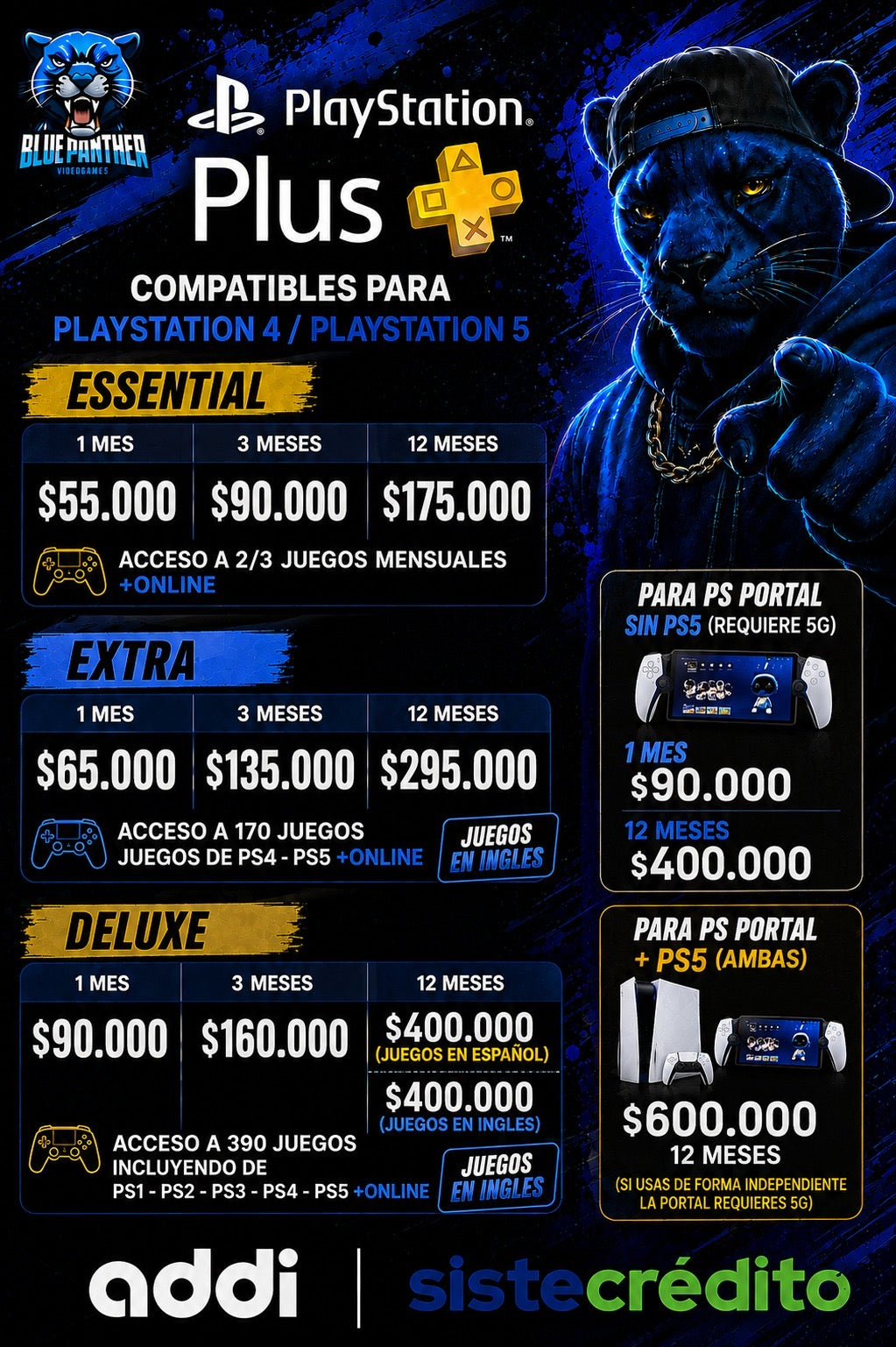 🎮 PlayStation Plus | Suscripciones PS4 y PS5 🔥 ( Todos los valores en la imagen)