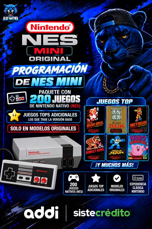 Programación Nintendo NES Mini Original – 200 Juegos Nativos