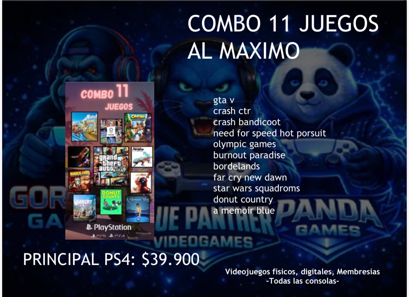 Combos Juegos  Digitales  ps4