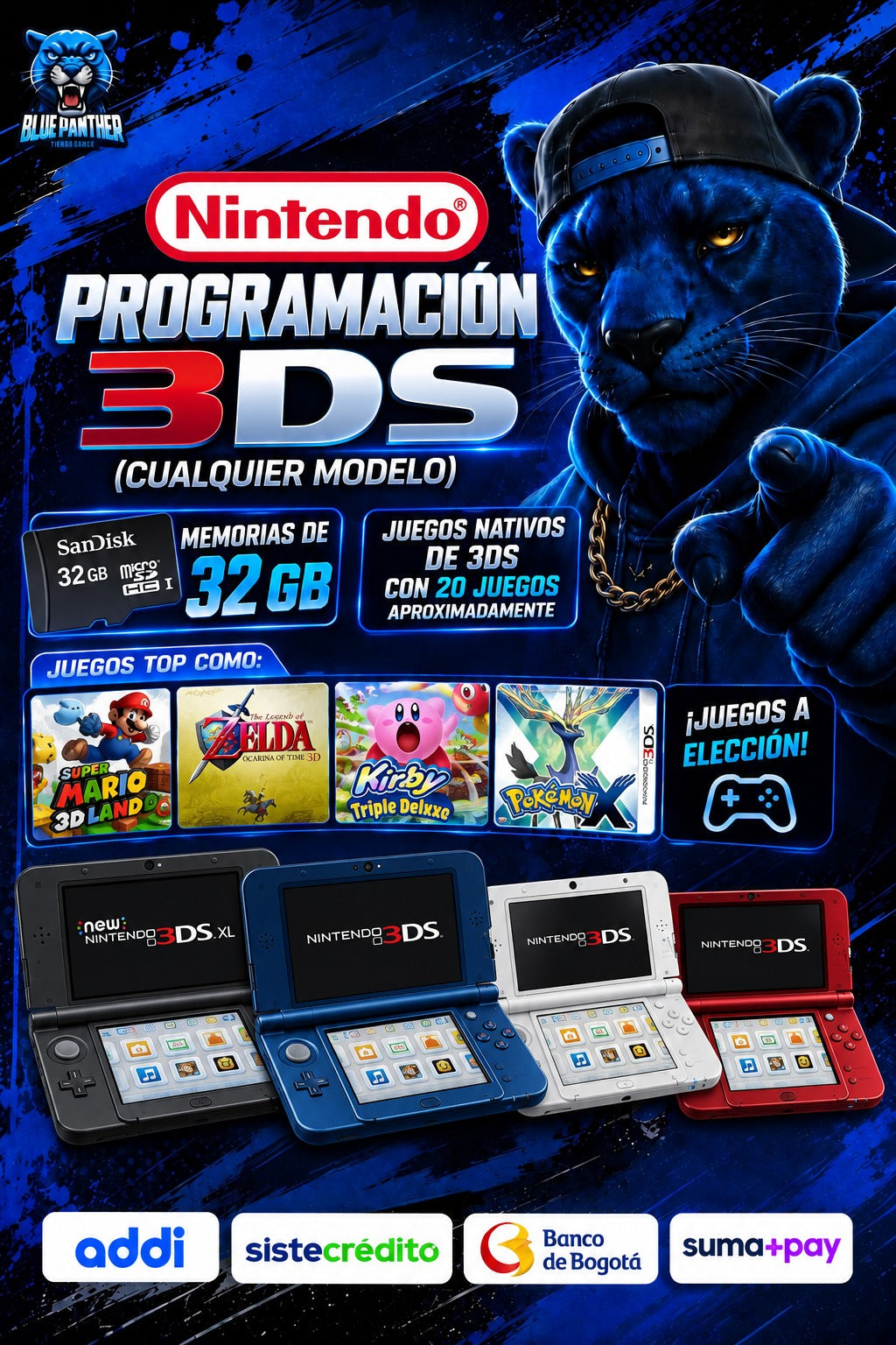 Programación Nintendo 3DS – Configuración con 32GB y Juegos Nativos