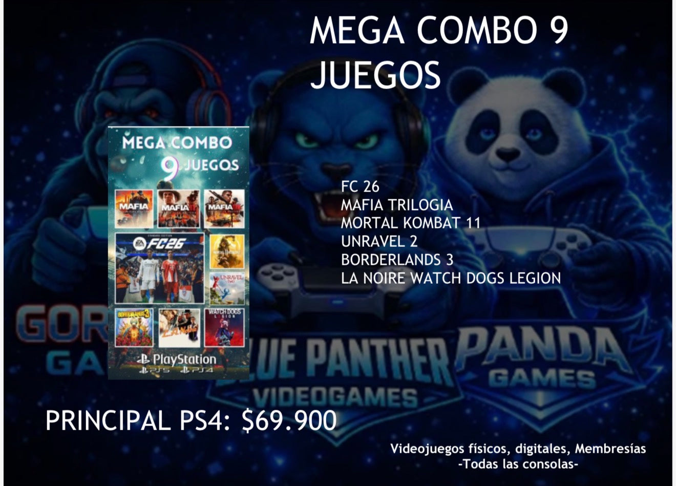 Combos Juegos  Digitales  ps4