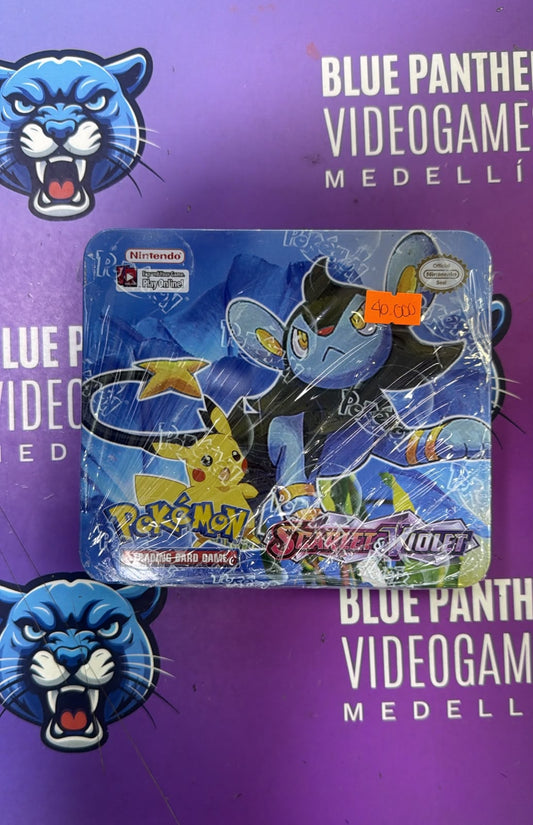 Pokemon Scarlet & Violet – Lata Metálica Coleccionable Luxray & Pikachu