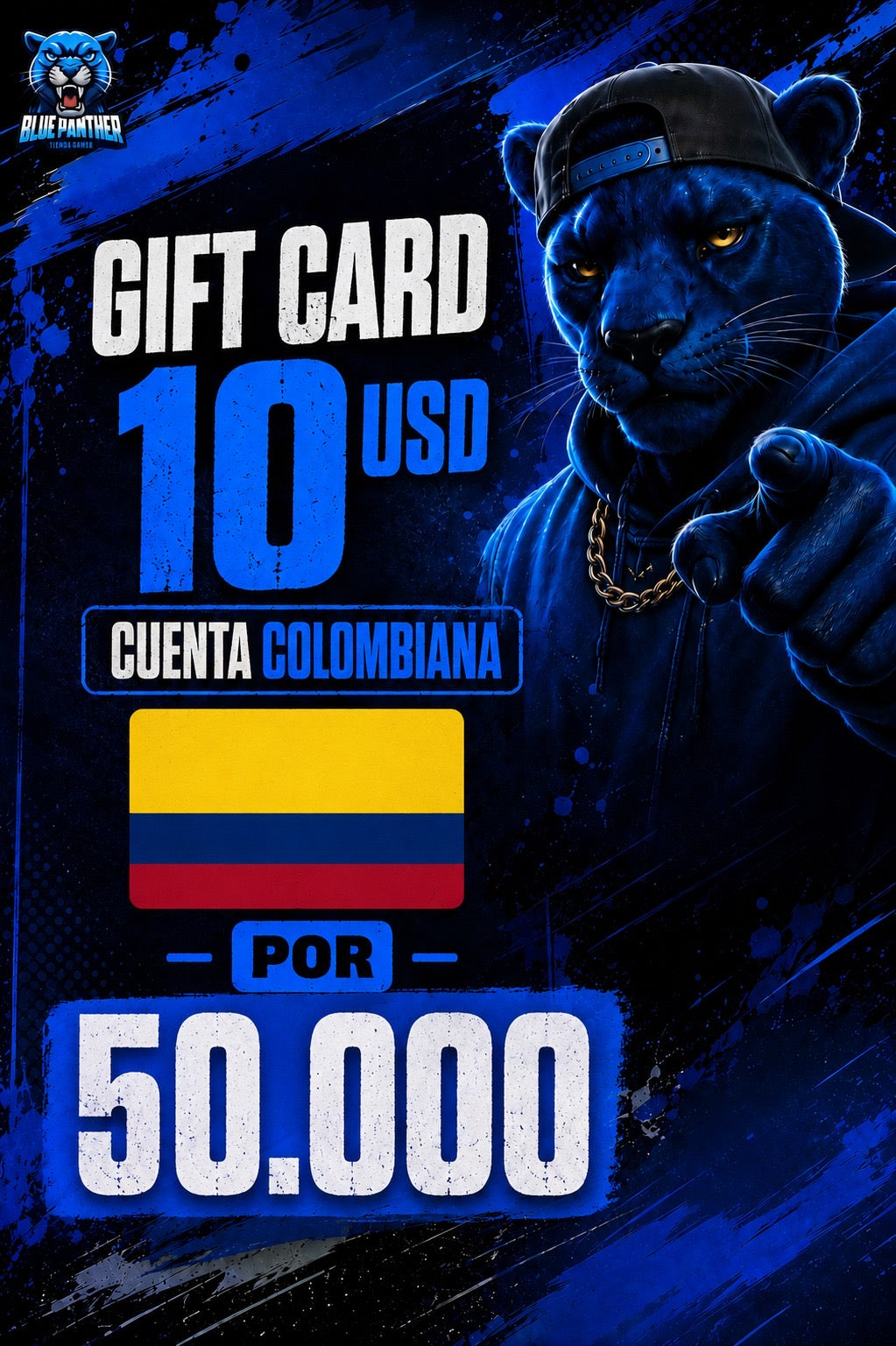 Gift Card 10 USD Cuenta Colombiana