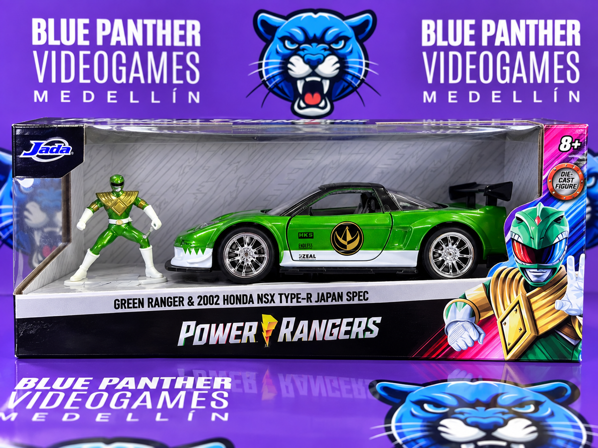 Power Rangers Green Ranger & 2002 Honda NSX Type-R Japan Spec | Modelo Die-Cast Jada Toys escala 1/32