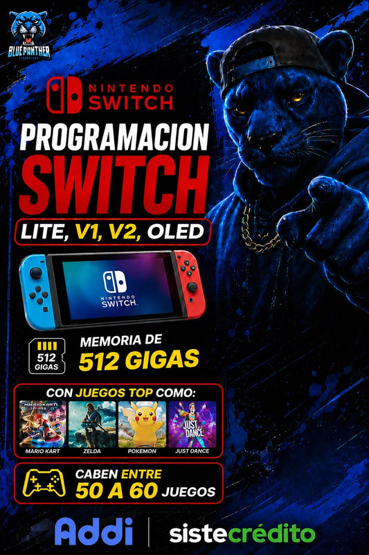 Programación Switch Lite,V1,V2,Oled- Memoria 512 gb  ( 50 a 60 juegos) depende del peso de los juegos