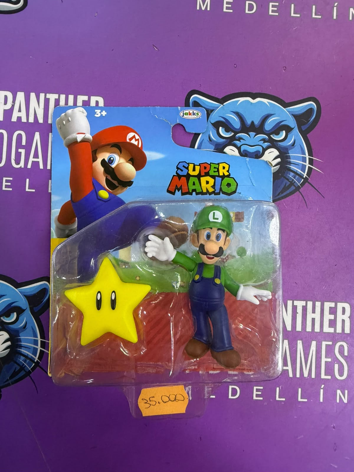 Figura Super Mario – Luigi con Estrella ⭐