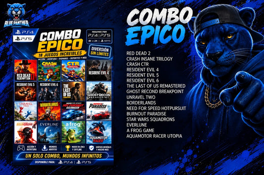 Combo 16 juegos ( Combo Épico) digital principal Ps4