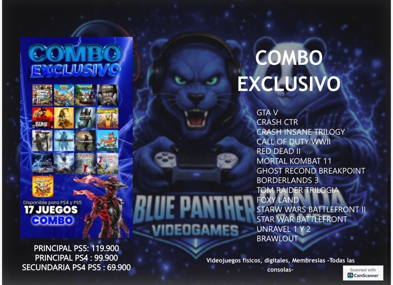 Combo Juegos Digitales Ps5