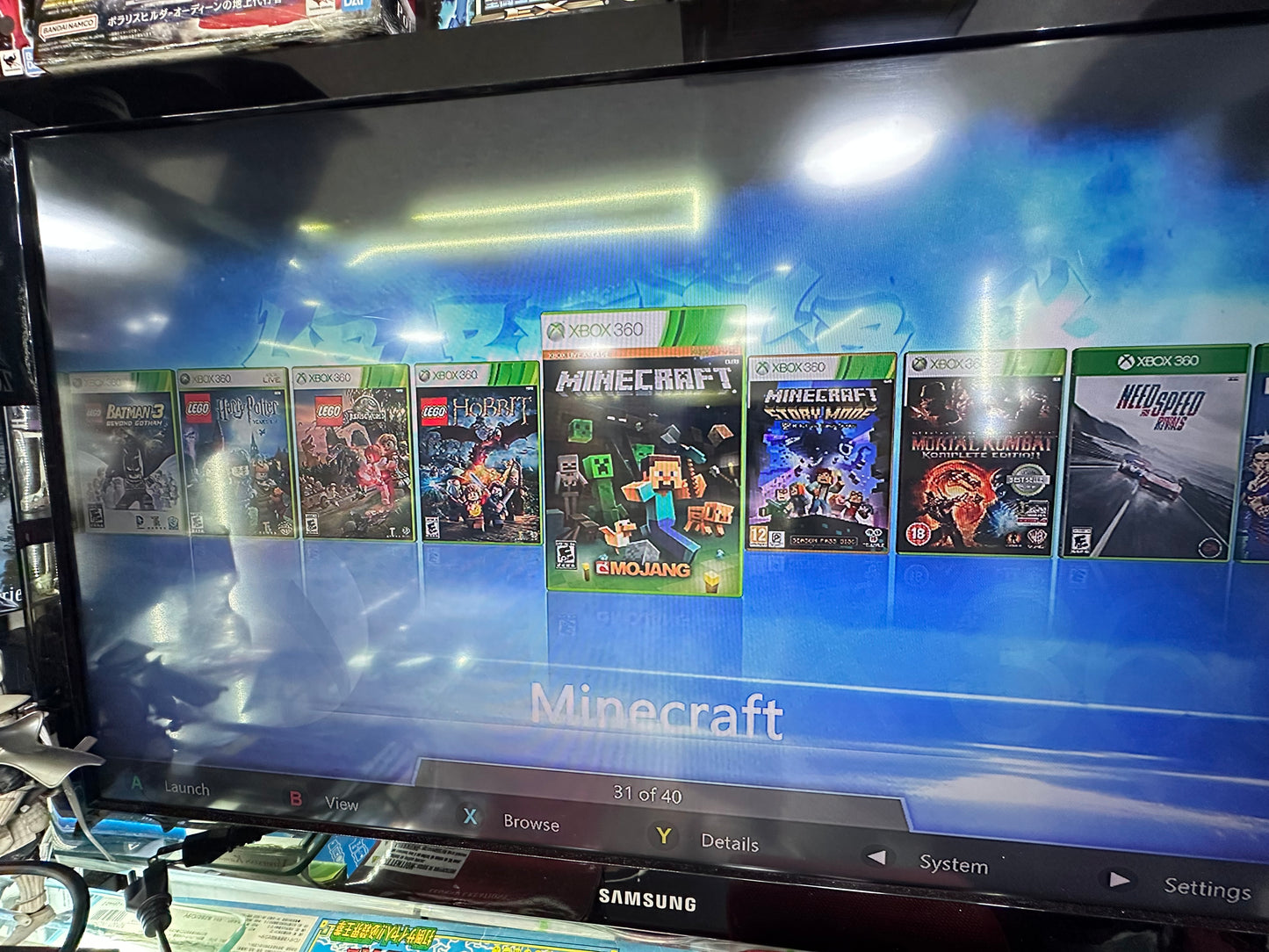 Xbox 360 parche 5 , control, cables, 40 juegos usada