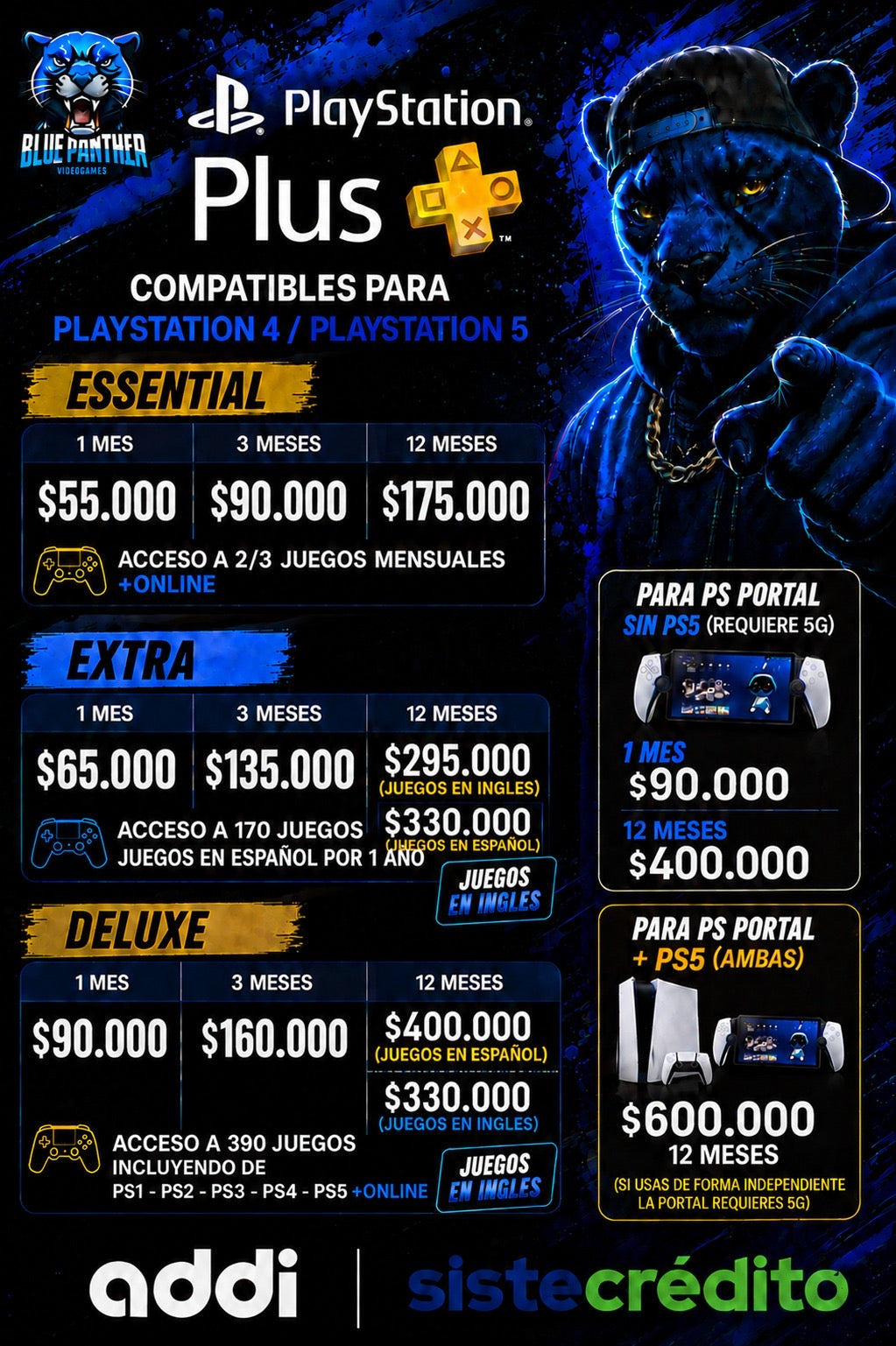 🎮 PlayStation Plus | Suscripciones PS4 y PS5 🔥 ( Todos los valores en la imagen)