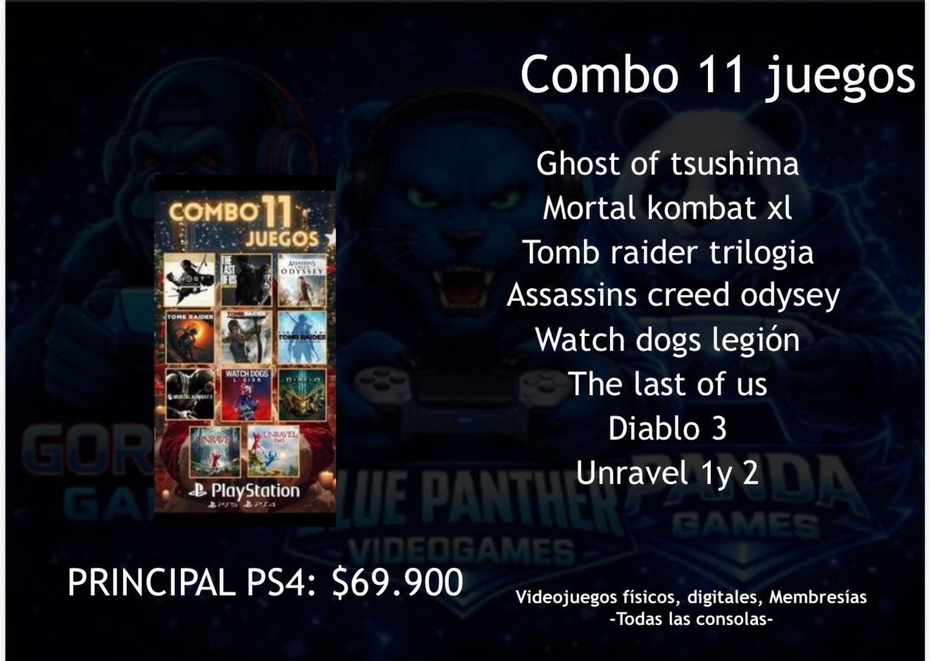 Combo 11 juegos Digital PS4