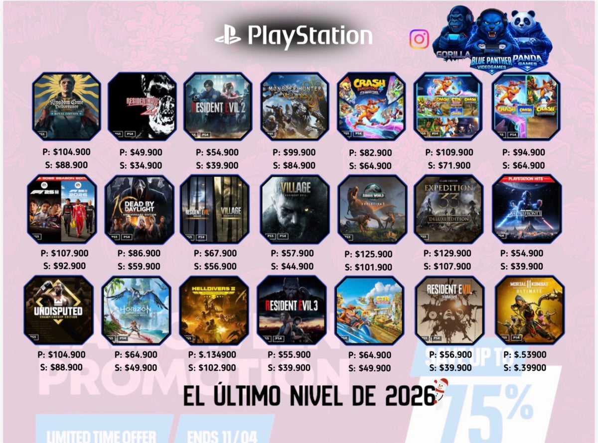 Catálogo Digital Blue Panther |Cada título tiene su precio individual · Consulta el valor directamente en la imagen | P Principal · S Secundaria