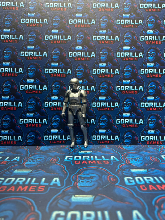 Figura de Star Wars plateada de un clon Trooper