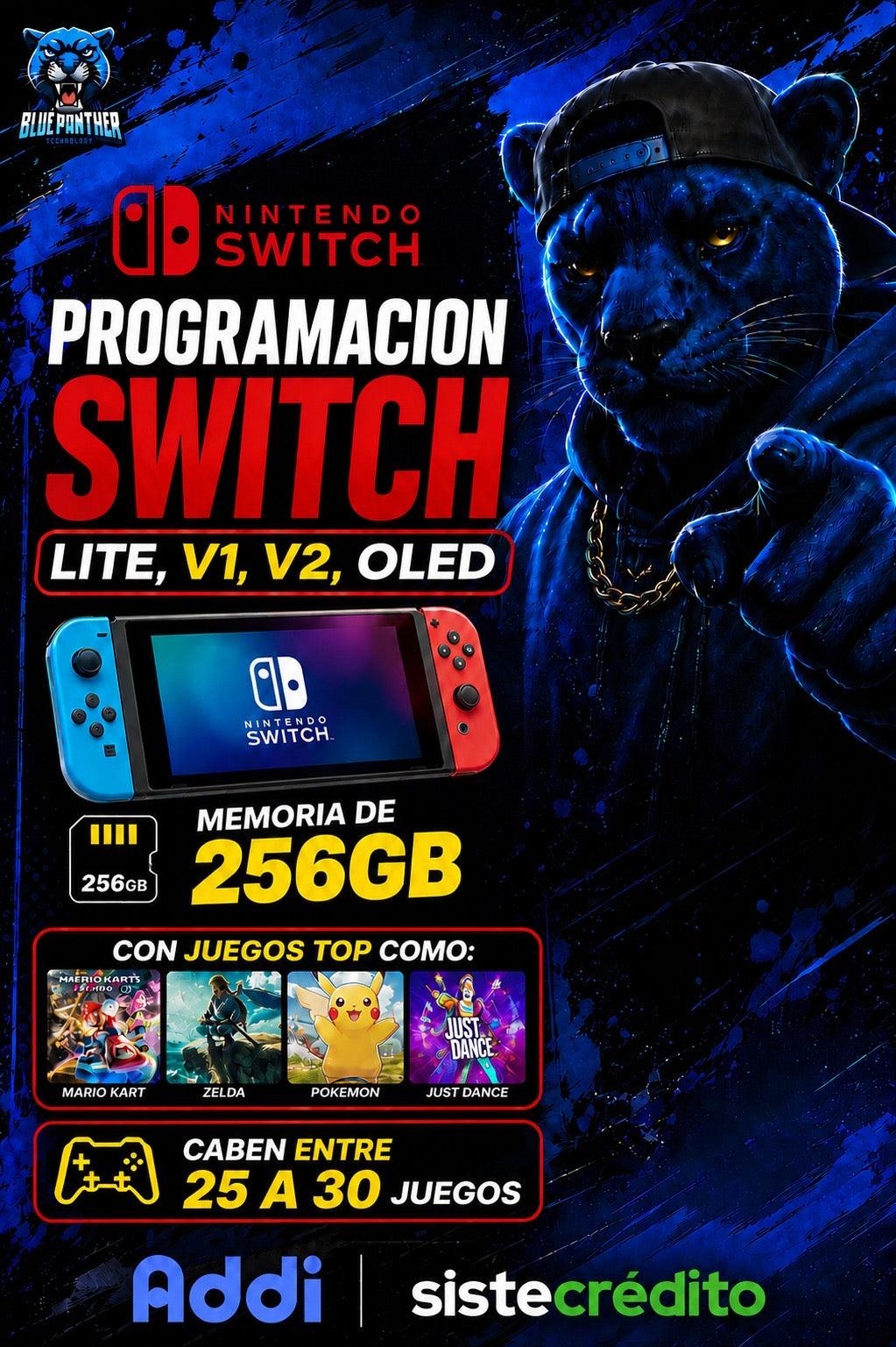 Programación Switch Lite,V1,V2,Oled- Memoria 256 gb  ( 25 a 30 juegos ) depende del peso de los juegos