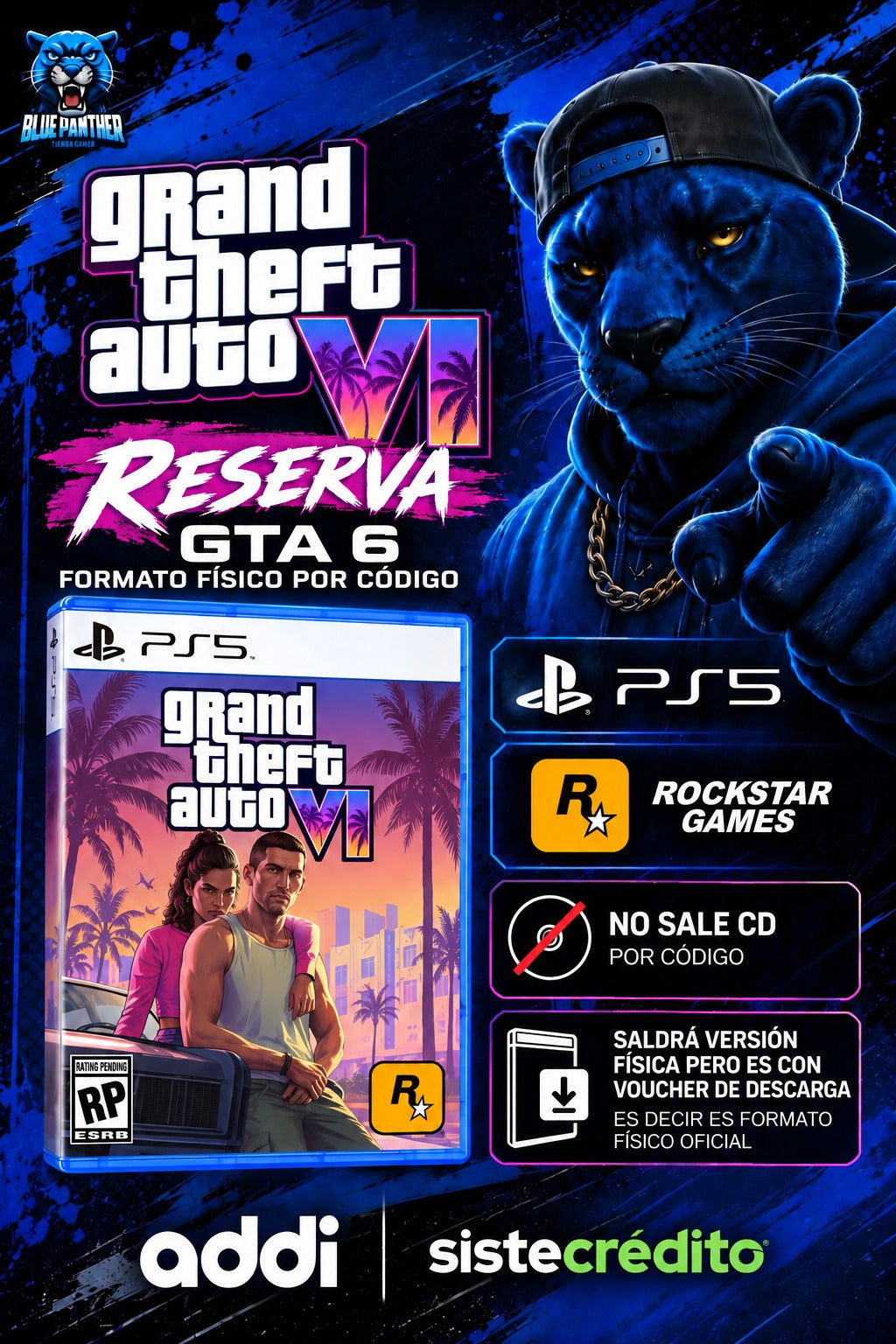 GTA VI PS5 – Reserva Formato Físico por Código