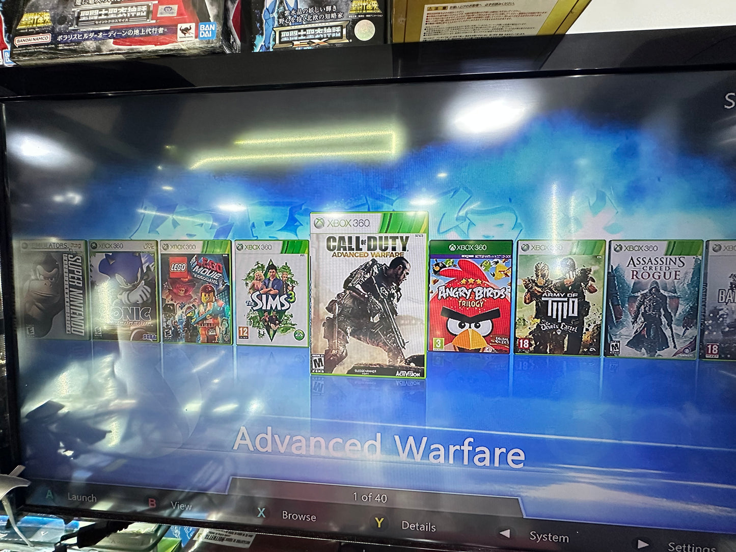 Xbox 360 parche 5 , control, cables, 40 juegos usada