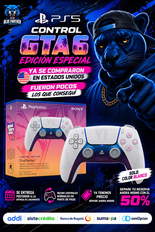 Reserva - Control PS5 DualSense GTA VI Edición Especial – Color Blanco ( más información leer descripción)