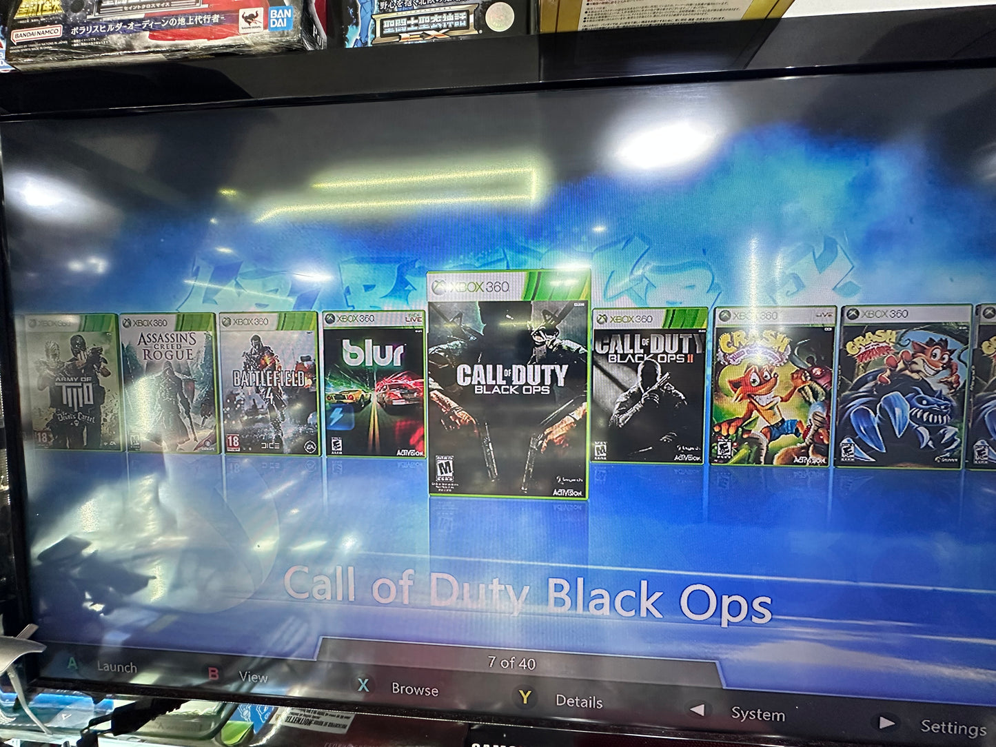 Xbox 360 parche 5 , control, cables, 40 juegos usada