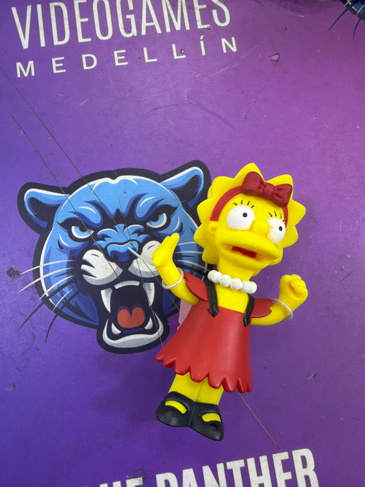 Lisa Simpson con un vestido rojo y un lazo the simpsons