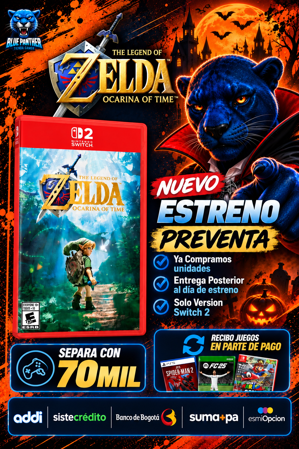 Reserva: The Legend of Zelda: Ocarina of Time – Juego para Nintendo Switch 2 ( más información leer descripción)