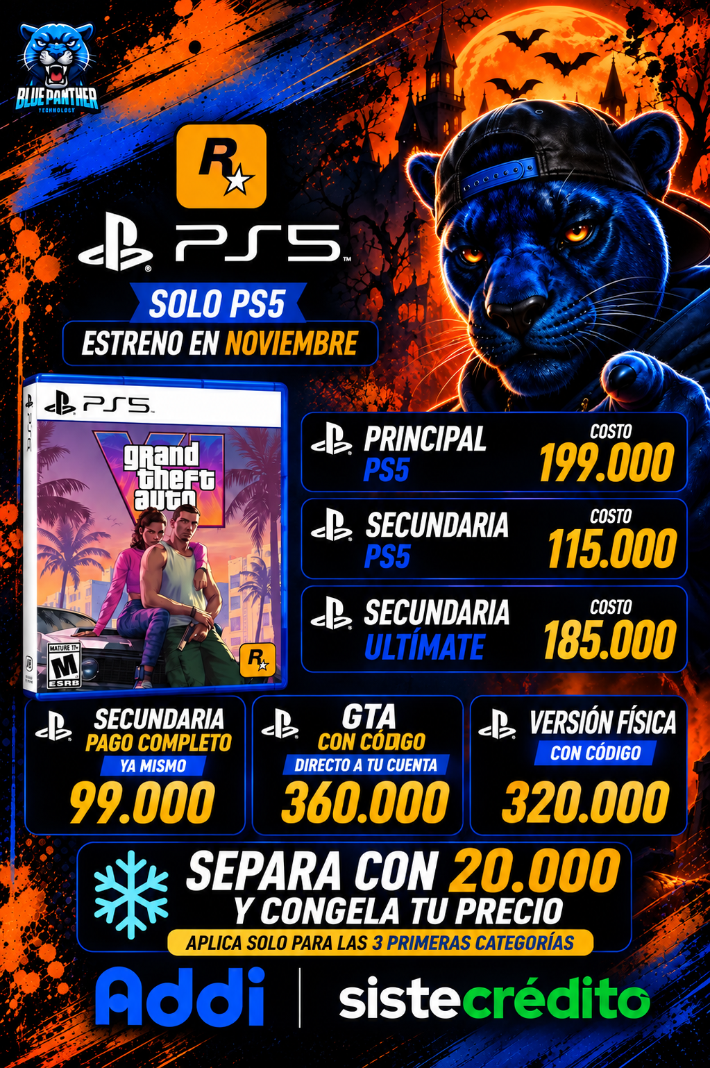 Reserva GTA VI - PS5 Estreno Noviembre