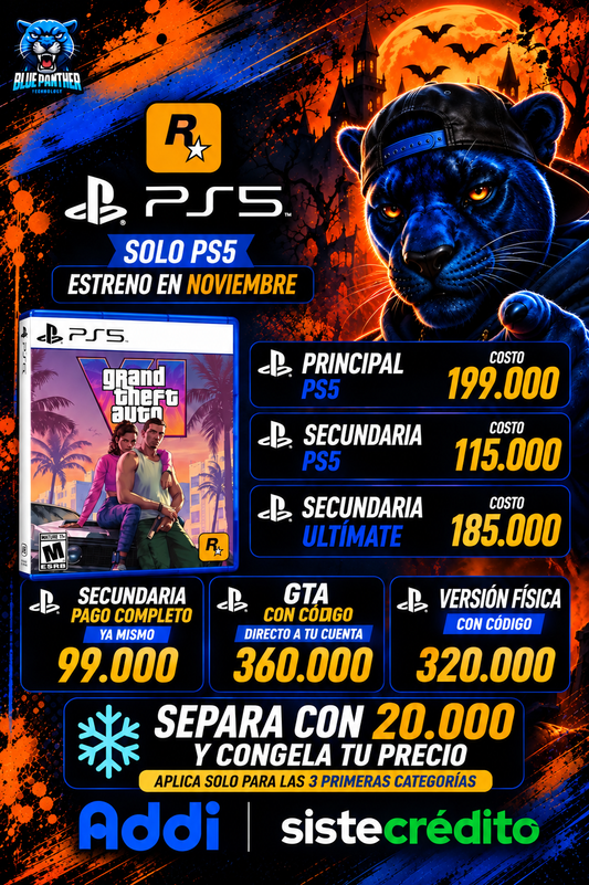Reserva GTA VI - PS5 Estreno Noviembre