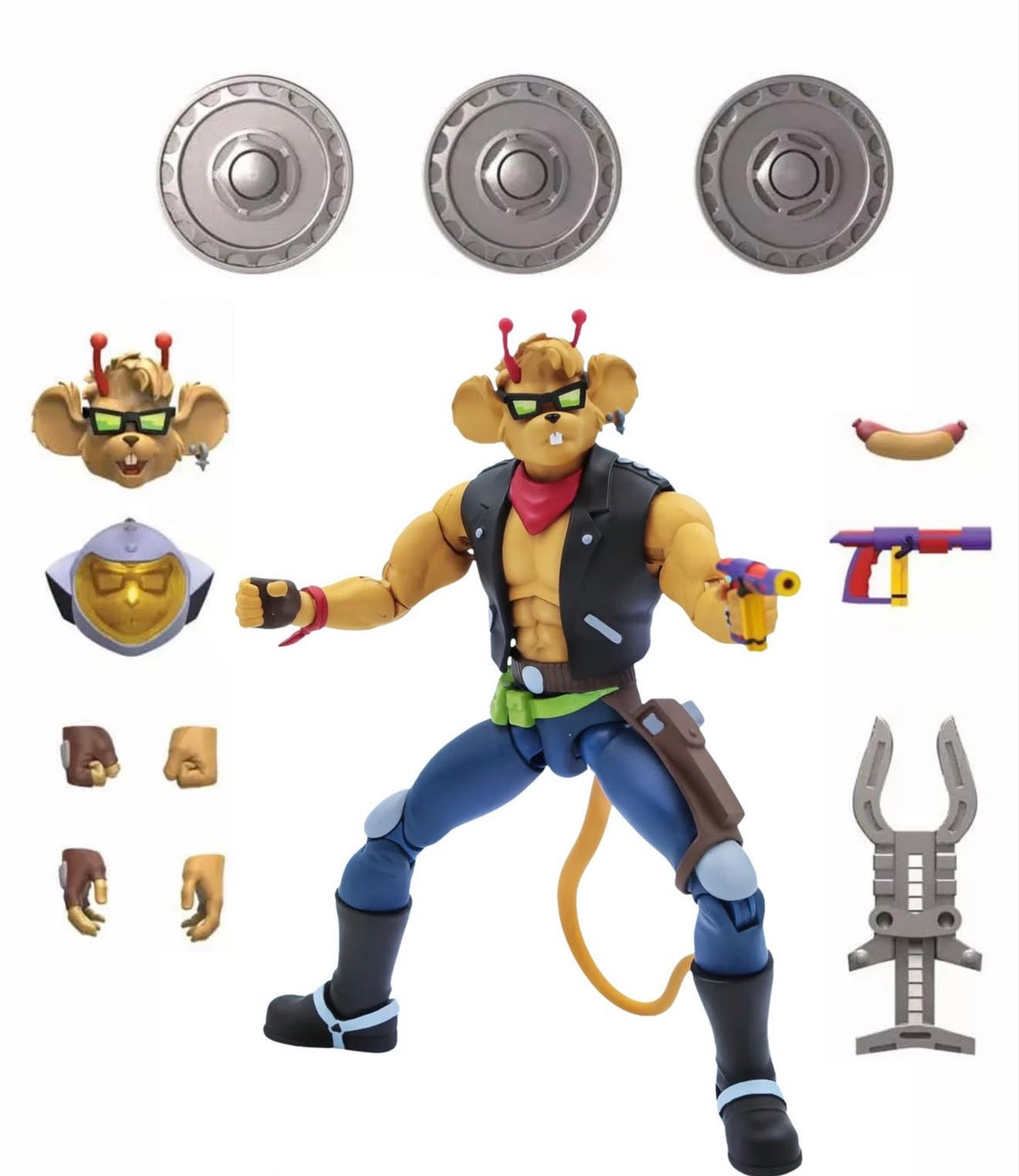Figura Throttle Motoratones de Marte – Biker Mice From Mars