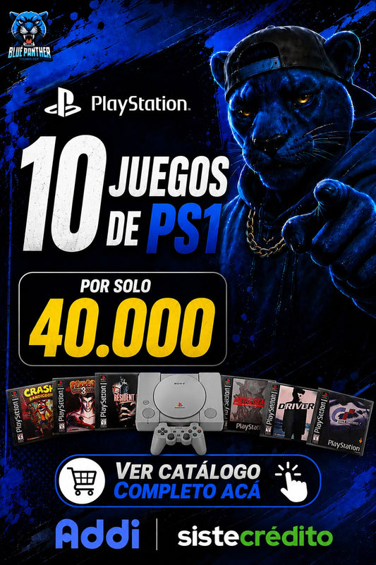 Catálogo juegos grabados en cd PS1 - 10 juegos $40.000