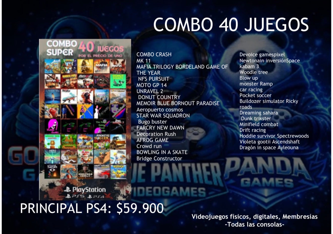 Combos Juegos  Digitales  ps4