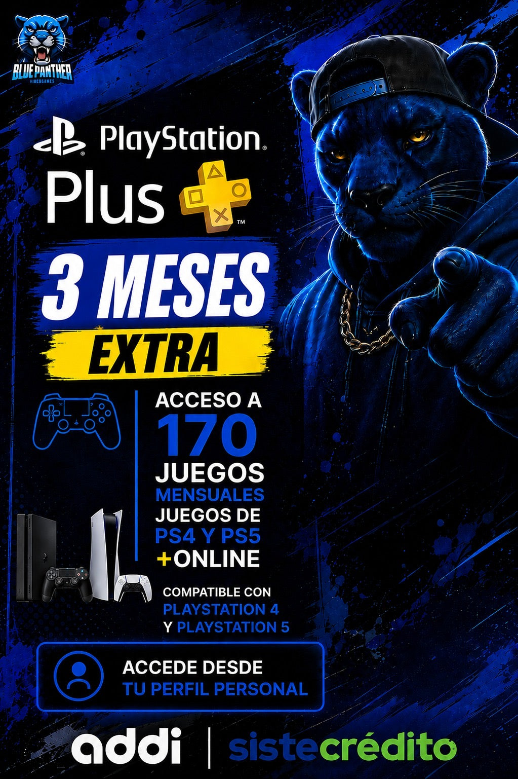 PlayStation Plus 3 Meses Extra Online PS4/PS5 Juegos Inglés