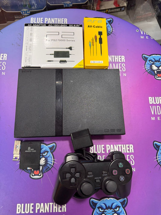 PS2 con accesorio externo con 2 controles