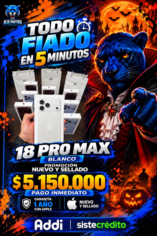 18 pro Max blanco promoción nuevo y sellado