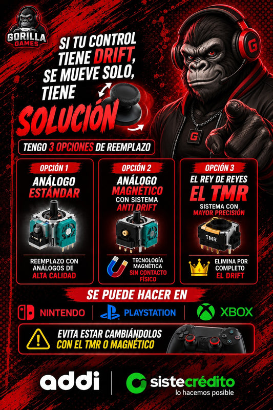 Cambio de Análogos para Controles 🎮 | Estándar, Magnético Anti-Drift y TMR Desde 45.000 validar valores en información y versión