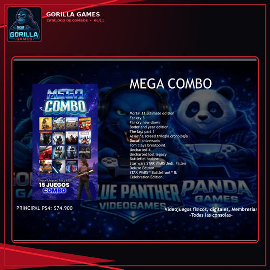 Combo 15 juegos (Mega combo)- PlayStation 4