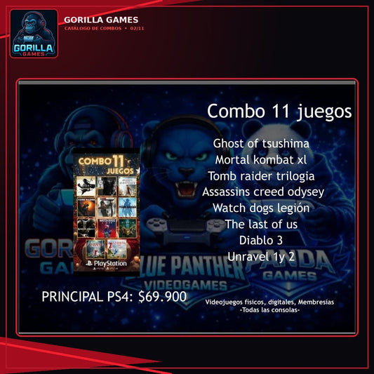 Combo 9 Juegos Especial Digital PS4