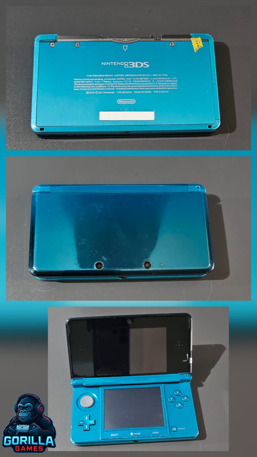 Nintendo 3DS Turquesa – Consola Portátil Usada programada