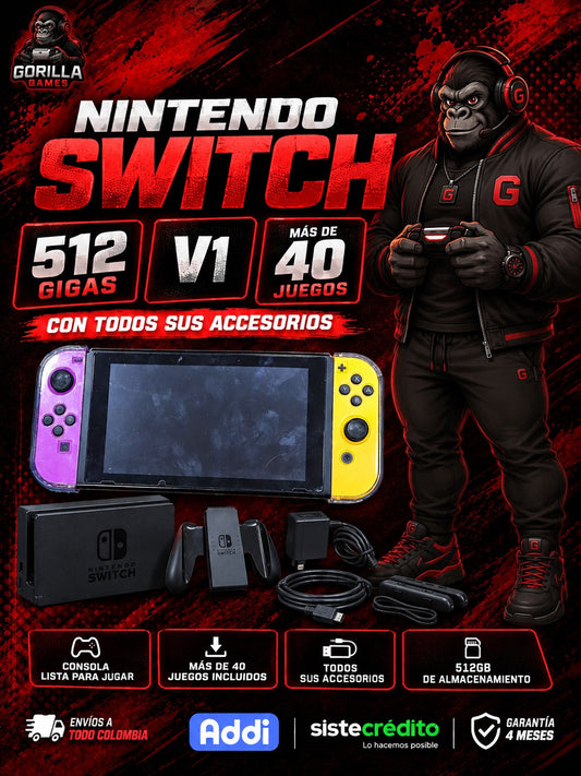 Nintendo Swicht V1/V2 Programada 512GB