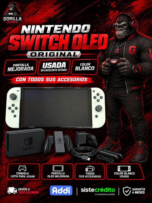 Nintendo switch oled original usada completa