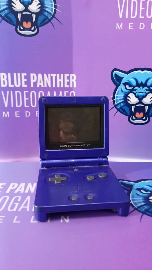 Game boy sp 001 azul con cargador