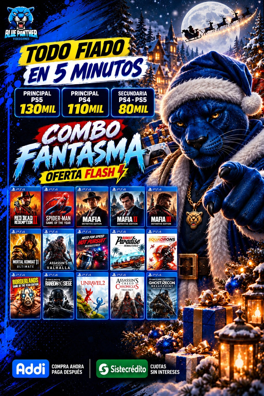 Combo Fantasma 👻 PS4 y PS5 | Juegos Digitales en Oferta Flash