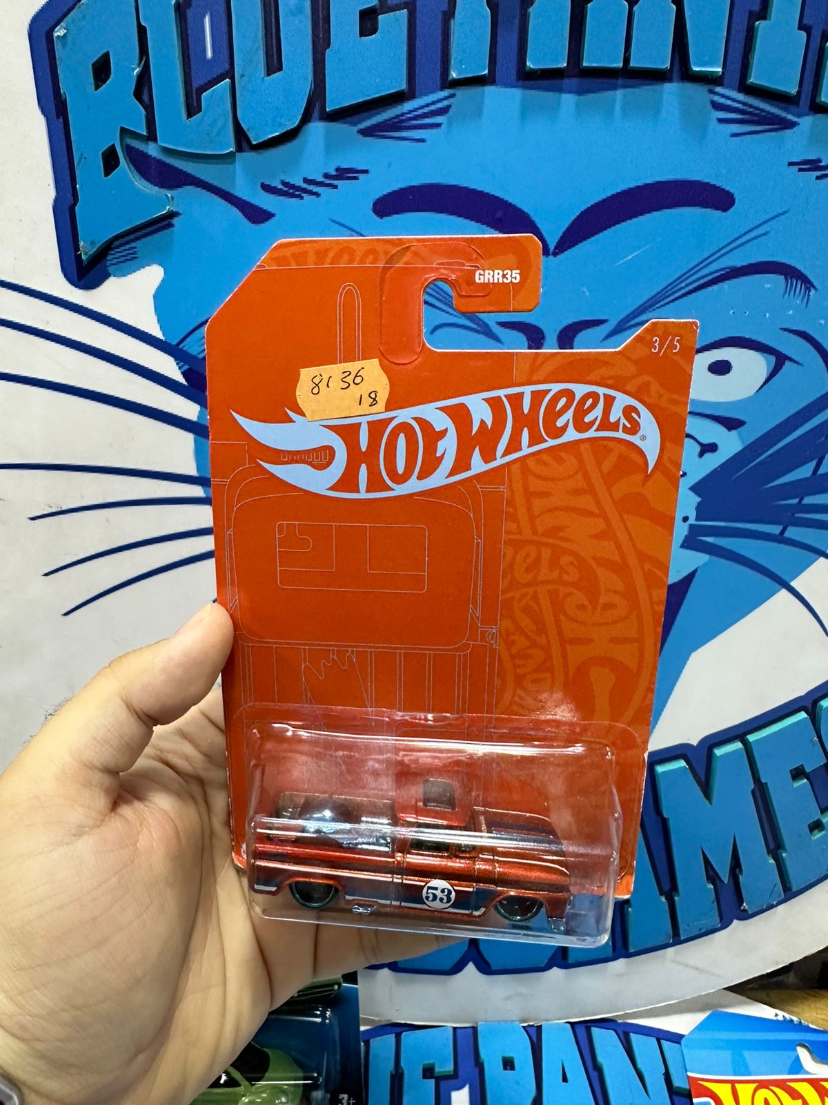 Hot Wheels custom naranja blister