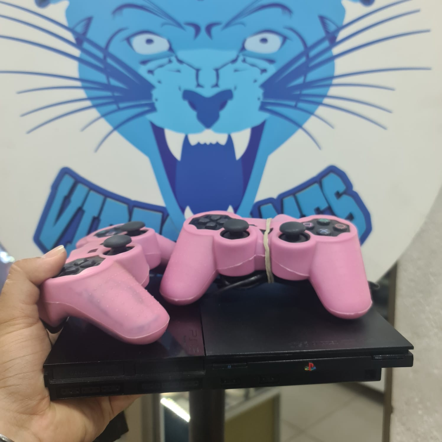 Playstation 2 /2 Controles con gomas rosadas