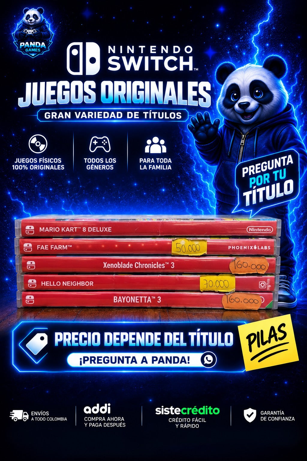 Juegos originales usados Nintendo Switch 🐼