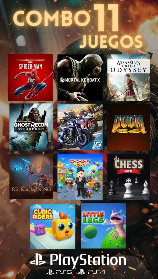 Combo 22 x 11 juegos digitales para PS4/PS5