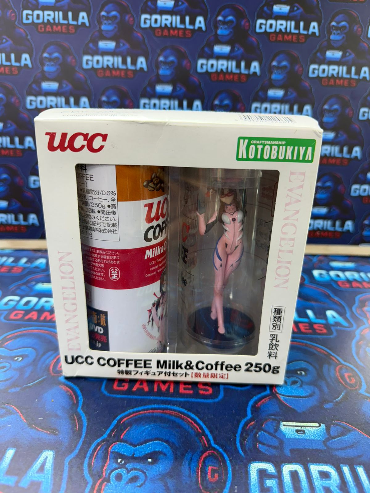Figura evangelion kotobuyika + ucc coffee Milk de coleccion