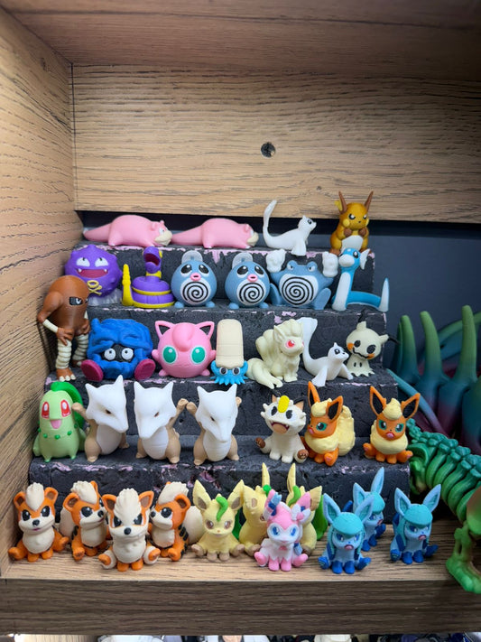 Figuras pokemon impresión 3D 1 por 10.000 o 3 en 25.000