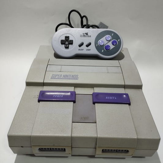 super nintendo con 1 control y cables